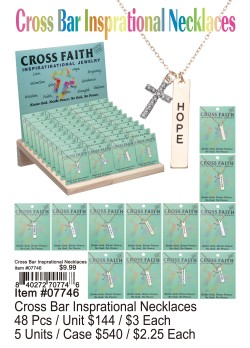 Cross Bar Insprational Necklaces
